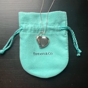 Tiffany and Co. Elsa Peretti Full Heart Silver Necklace